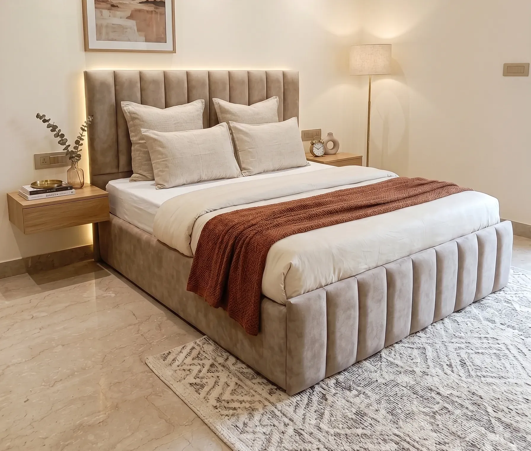 Bedroom interior with storage